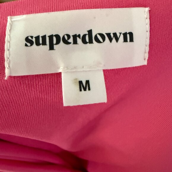 Superdown Revolve Sparkly Hot Pink Halter Mini Dress Women's size M - Picture 8 of 9